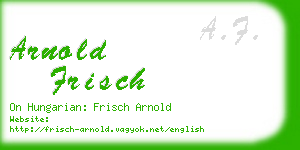 arnold frisch business card